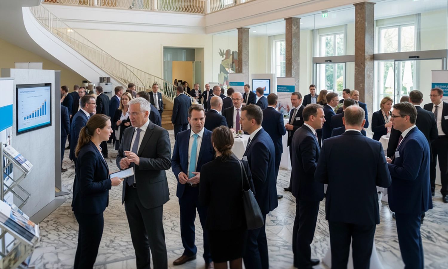 Business-Veranstaltung mit vielen Eventbesucher*innen