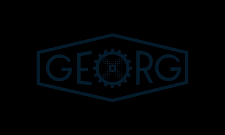 Logo der Firma Heinrich Georg in schwarz-weiß.