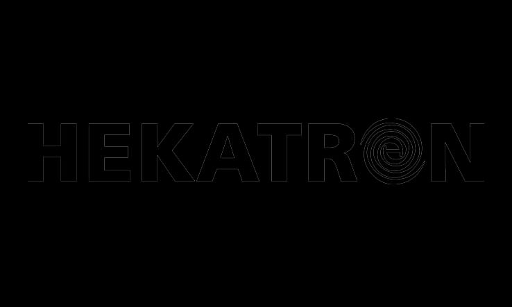 Logo der Firma Hekatron in schwarz-weiß.