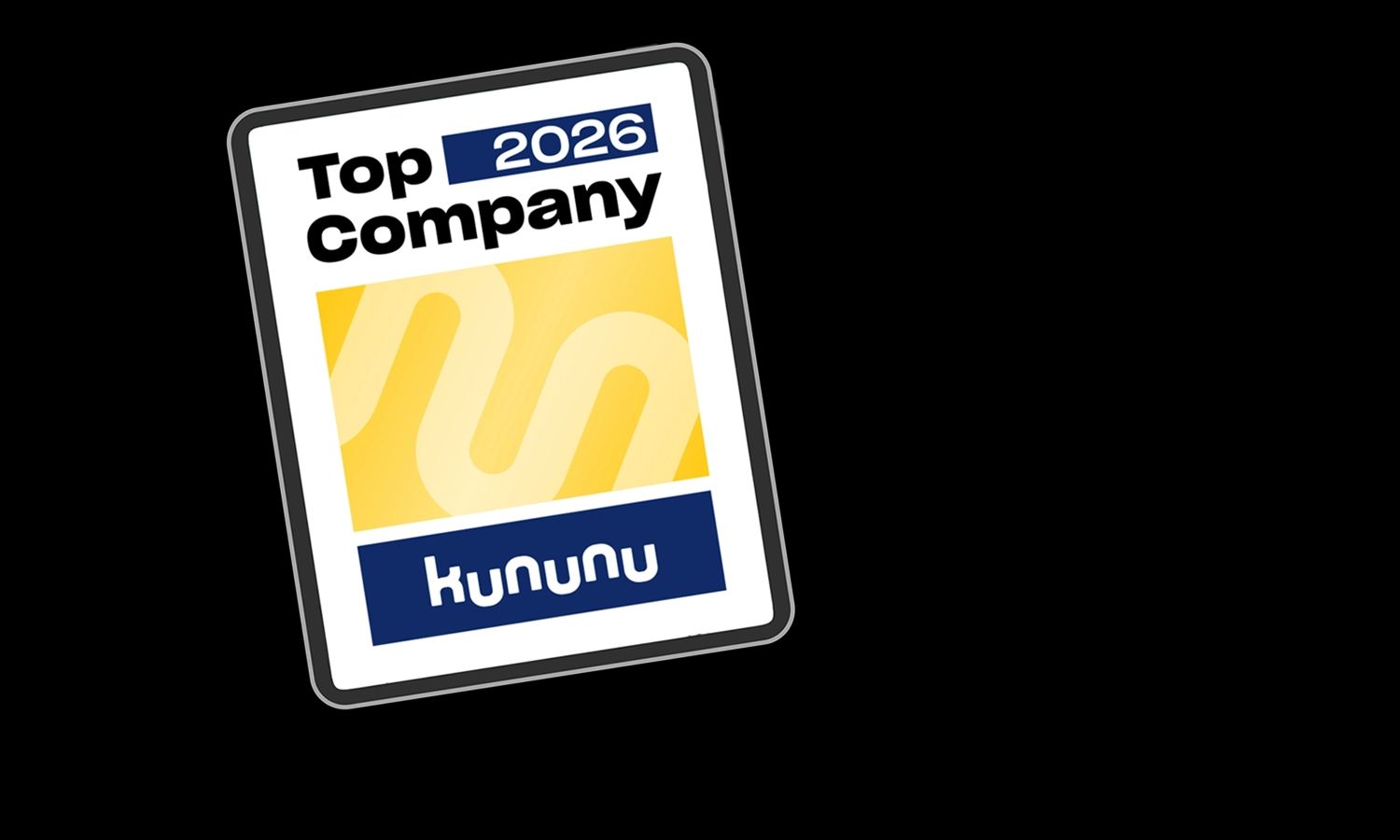 Top Company Auszeichnung auf einem Tablet